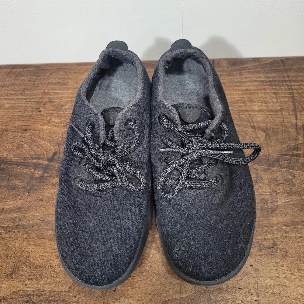 allbirds Shoes Women's sz 8 Black Wool Runners Athletic Sneakers